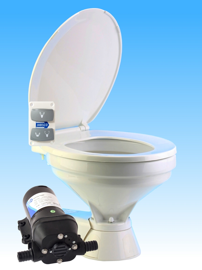 Jabsco 37245-4094 - QUIET FLUSH ELECTRIC TOILET Sea or river water flush  models, Regular bowl size, 24 volt dc / Electric Toilets / Toilets / Marine  Toilets / Marine / Xylem JabscoShop 