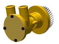 Bronze pump, <b>80-size</b>, flange-mounted with 32mm (1¼") hose ports